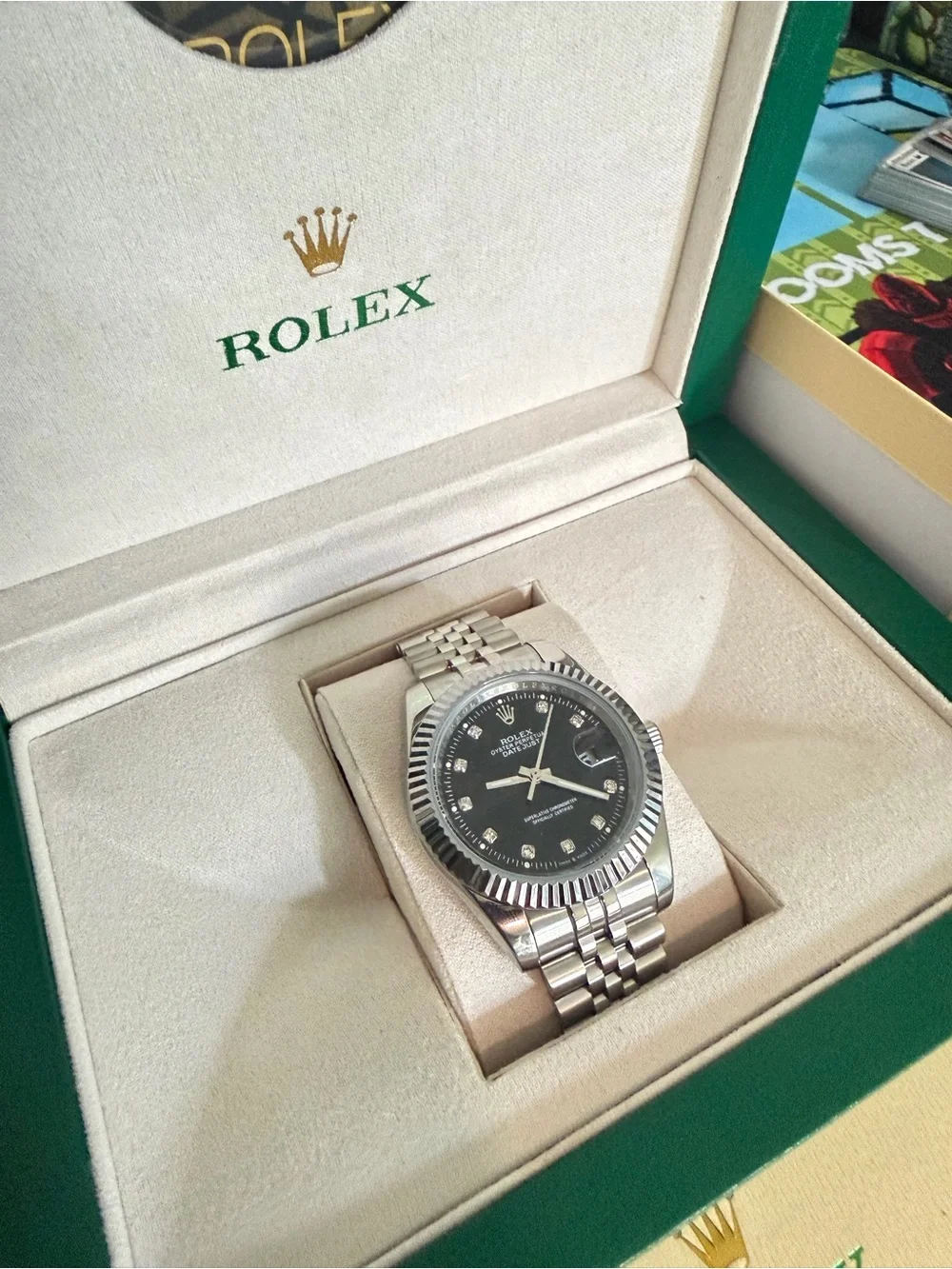 Luxury watch and certificate